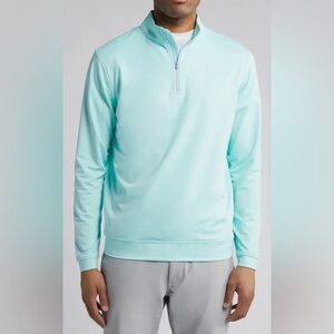 Peter Millar men’s Perth Mélange Performance Quarter Zip Sweatshirt large